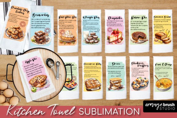Download Baking Recipe Kitchen Towel PNG Bundle - Kitchen Collection